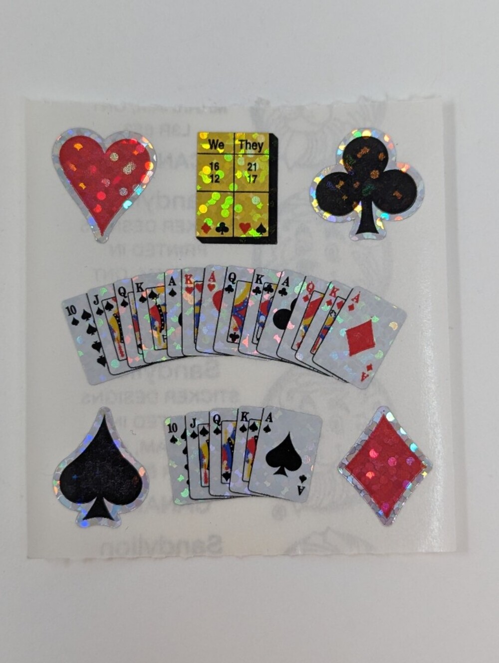 Sandylion Stickers Playing Cards Vintage